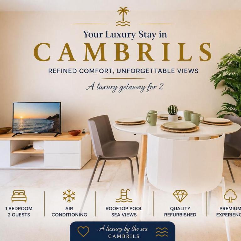 Coastal Paradise with Rooftop Pool - Just 50m from Cambrils Beach! - Apartamento Premium de 1 dormitorio - 1