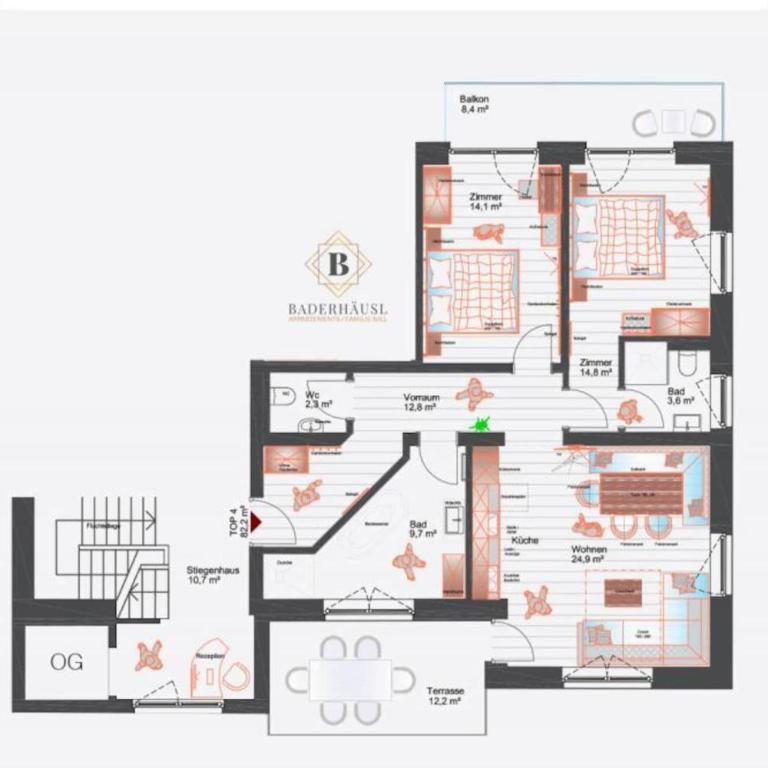 Apartment in Bramberg am Wildkogel with barbecue - Apartment mit 1 Schlafzimmer - 17