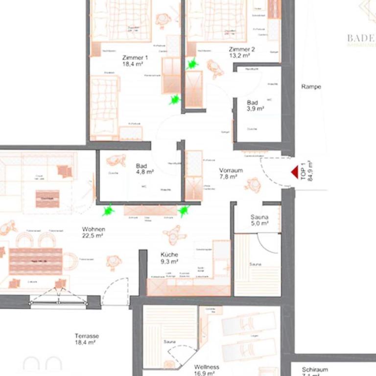 Apartment in Bramberg am Wildkogel with barbecue - Apartment mit 1 Schlafzimmer - 4