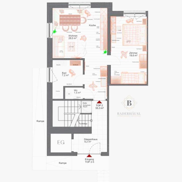 Apartment in Bramberg near Cable Car - Apartment mit 1 Schlafzimmer - 49