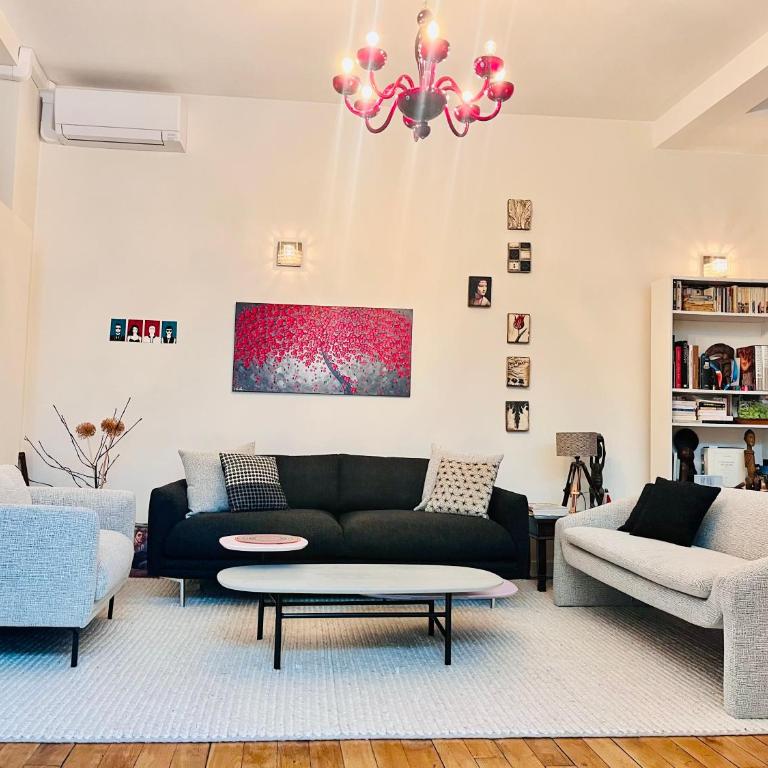 Stylish loft, premium location, 120sqm, 3 Br, AC - Appartement 3 Chambres - 1