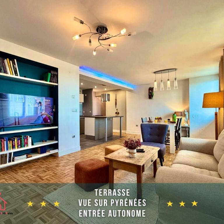 " Vue Pyrénées " Terrasse - Wifi - Linge Fourni - Appartement 2 Chambres avec Balcon - 1