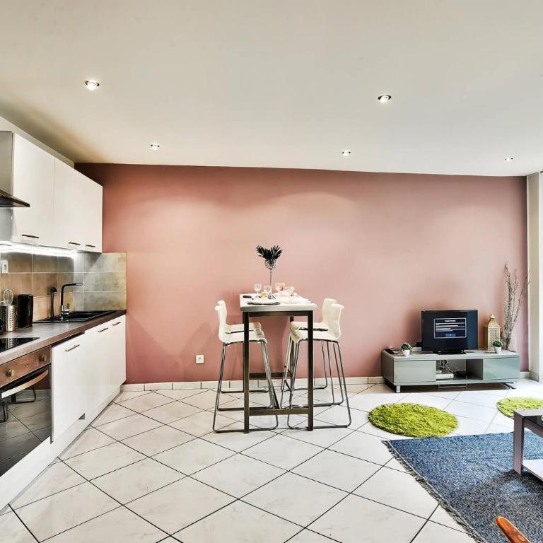Appartement avec cour privative à Saint-Étienne - Appartement 1 Chambre avec Terrasse - 11
