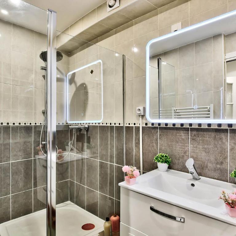 Appartement avec cour privative à Saint-Étienne - Appartement 1 Chambre avec Terrasse - 4