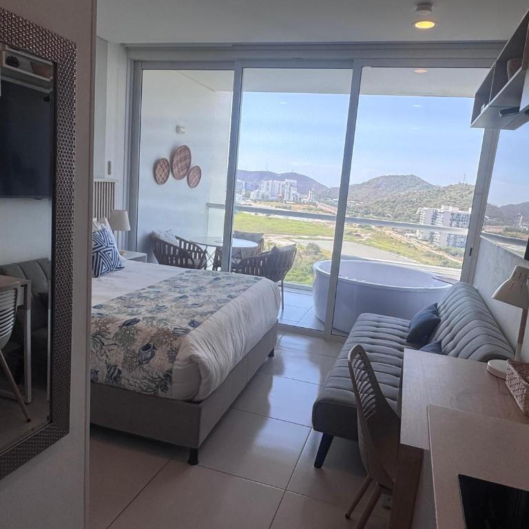 Suite con Jacuzzi y Espectacular Vista Piso 16 - Apartamento de 1 dormitorio - 8