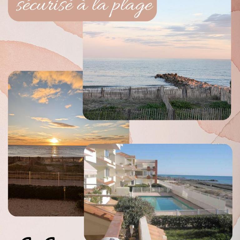 Studio Vue mer, Piscine, Wifi, Climatisation, Parking privé, Terrasse 1ère ligne - La Coulée Douce - Appartement - Vue sur Mer - 24
