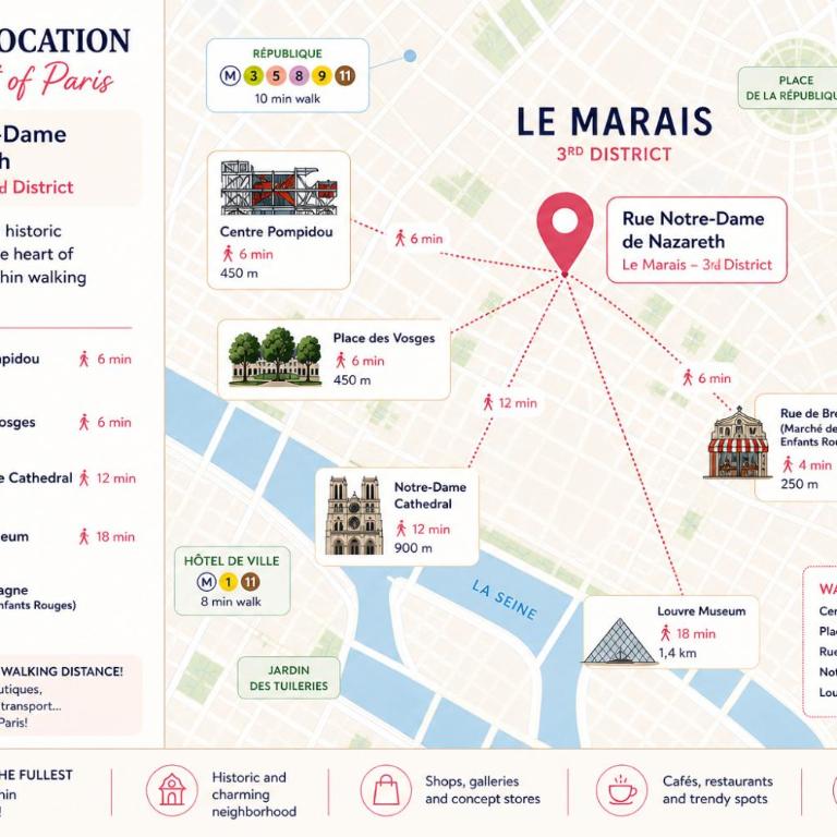 Cozy studio in the heart of Le Marais - fully equipped - Studio - 3