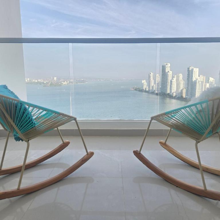 BOCAGRANDE CARTAGENA -Vista aL mar, bahía y ciudad antigua - 3 balcones - Apartment - Split Level - 11