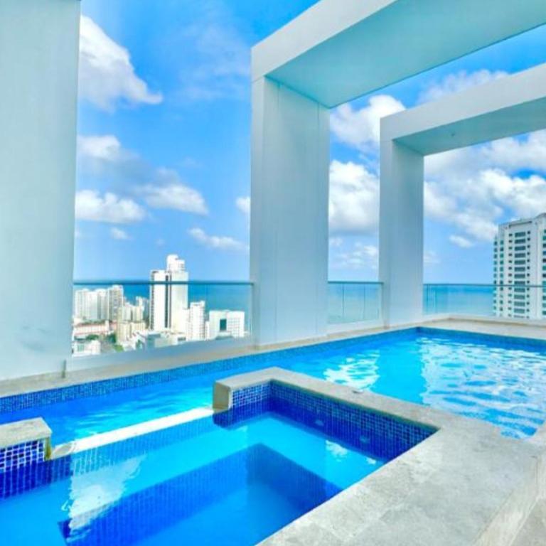 BOCAGRANDE CARTAGENA -Vista aL mar, bahía y ciudad antigua - 3 balcones - Apartment - Split Level - 7