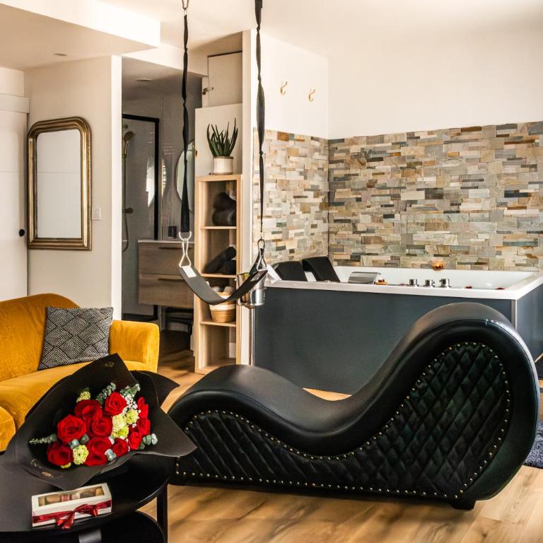 Suite&Spa -Love Room Jacuzzi&Sauna Privatif Vienne - Appartement 1 Chambre - 16