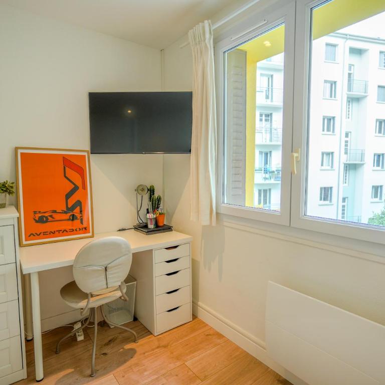 Quiet Line Coliving - Chambre dans T4 de 68m2 - Jusqu'à 2 personnes - Wifi Fibre -Gare à 15 min - GEM à 2 min - Doppelzimmer - 7