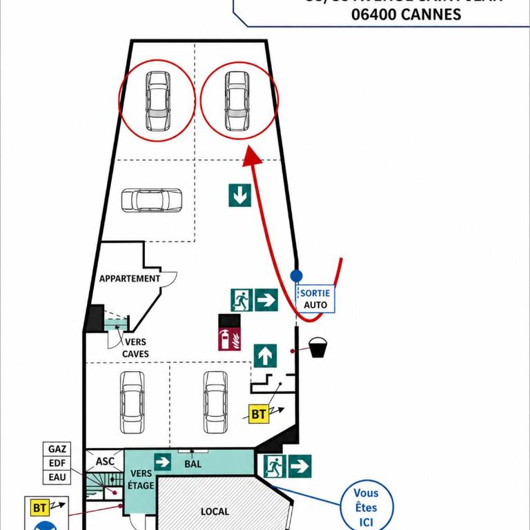 Cannes centre 80m2 - terrasse - parking gratuit - Appartement 3 Chambres - 21