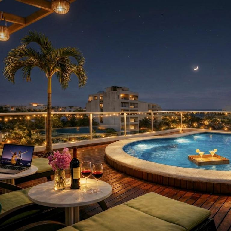 Tranquil Romantic & Family Suites, Patio Pool, 7 Min Walk to Beach, Full Kitchen, Fast WiFi, AC - Apartamento Deluxe de 1 dormitorio - 9
