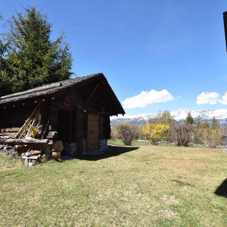 Grand Chalet Vercorin pour 10 personnes avec jardin BBQ parking privé et sauna - Chalet - 46
