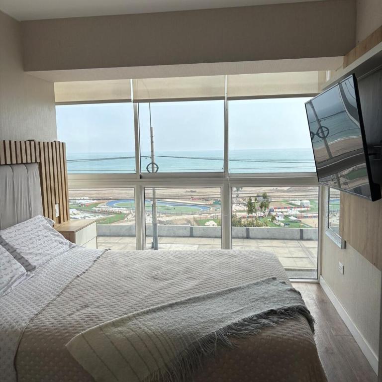 Depa premium 3 hab, Vista al mar-Arena1, Piscina, Sauna, Cerca Aeropuerto - Apartamento - 98