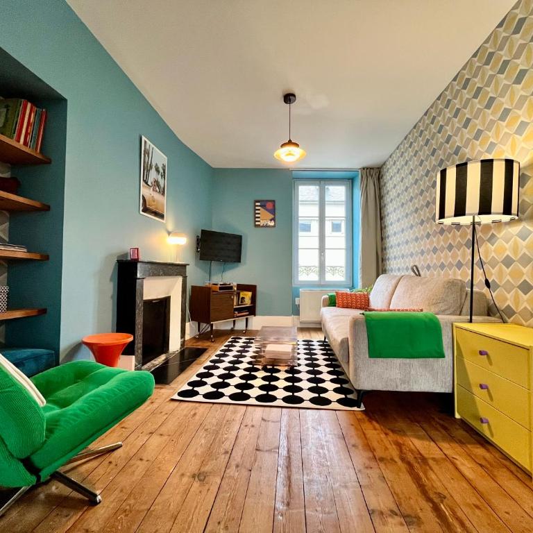 L appart Pop, ambiance années 70, proche centre, 6 personnes - Appartamento - 2