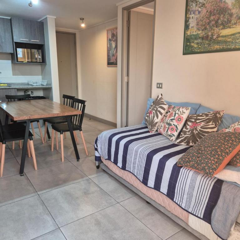 Apartment 6 guests 2Rooms 2Bath Parking Stgo Centro - Apartamento de 2 dormitorios con balcón - 14