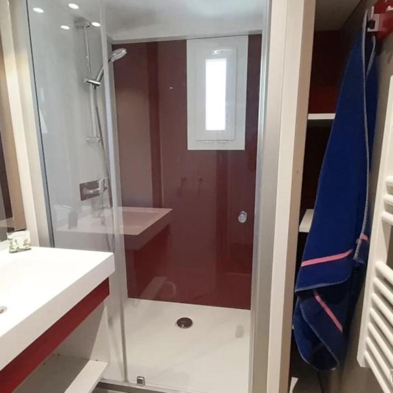 ZEcamping 2 étoiles avec piscine restaurant vue sur le village de Saint Auban - Chalet - 24