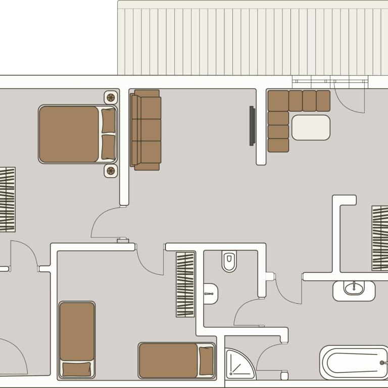 Hotel Bergkranz - Apartment mit 2 Schlafzimmern - 1