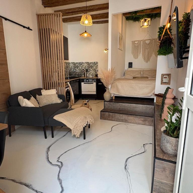 Studio Jungle atypique avec salle de bain grotte Cour privée Centre Nîmes - Apartamento de 1 dormitorio - 1