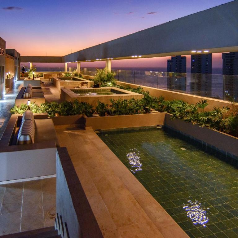 Luxury Loft P12 Vistas al Mar y Sierra Nevada Piscina & Jacuzzi - Apartamento de 1 dormitorio con balcón y vistas a la montaña - 1