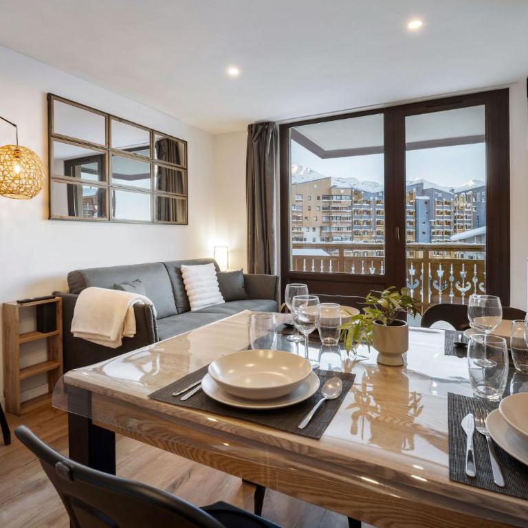 Charming 6-Person Flat - Heart of Val Thorens, 3 Vallées Ski Area - Appartement 2 Chambres avec Vue sur la Montagne - 9