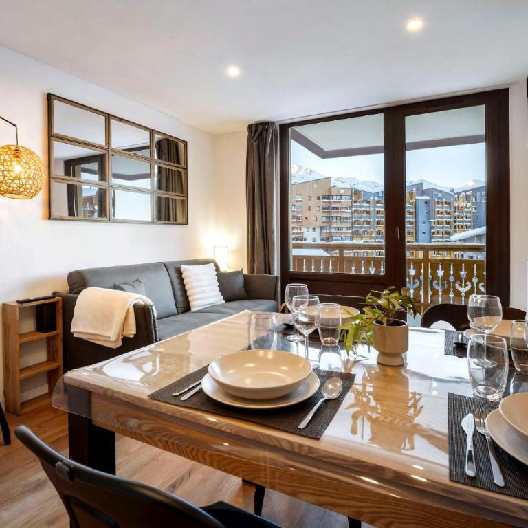 Charming 6-Person Flat - Heart of Val Thorens, 3 Vallées Ski Area - Appartement 2 Chambres avec Vue sur la Montagne - 16