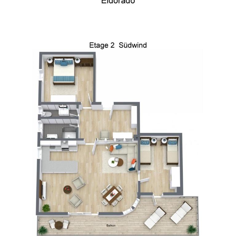 Eldorado - Ferienwohnungen & Suiten - Superior Apartment mit 2 Schlafzimmern - 2