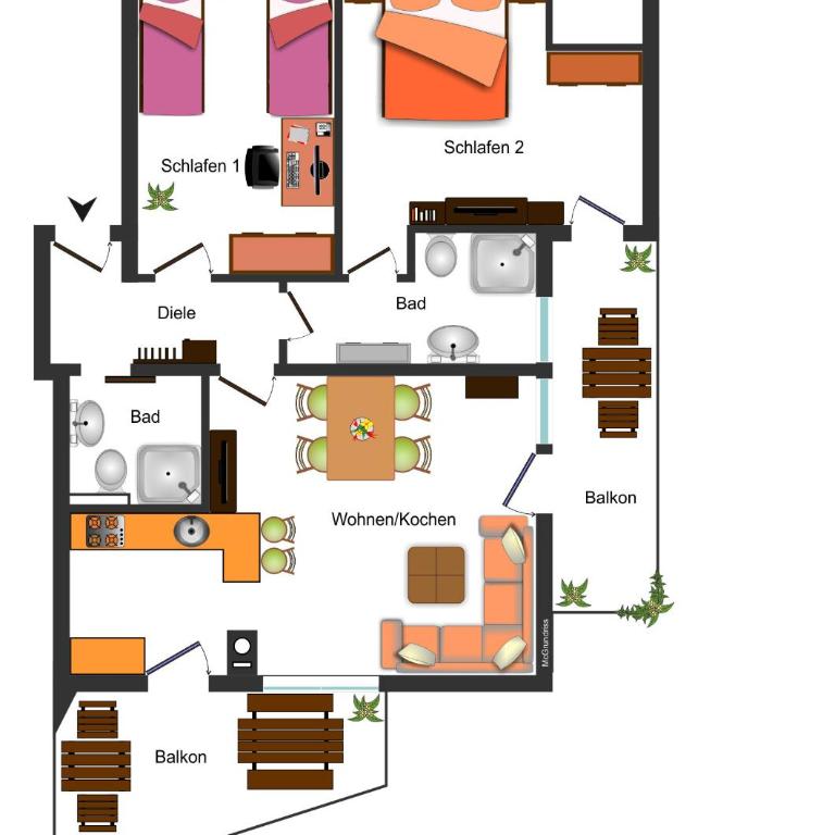 Eldorado - Ferienwohnungen & Suiten - Superior Apartment mit 2 Schlafzimmern - 1