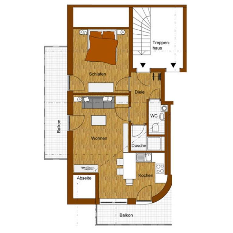 Eldorado - Ferienwohnungen & Suiten - Superior Apartment mit 1 Schlafzimmer und Balkon - 7