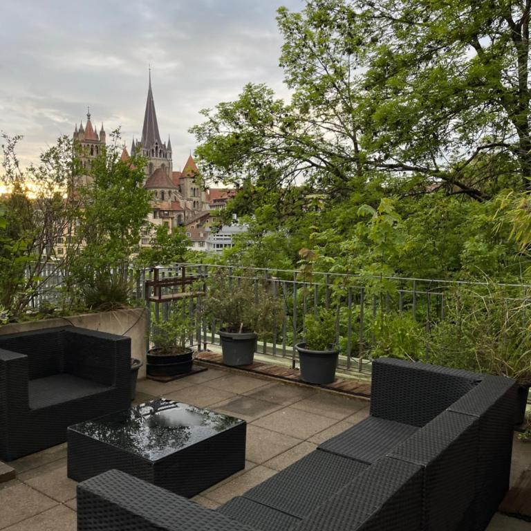 Luxury Duplex with Rooftop, View of Lausanne Cathedral - Loft-Apartment mit 3 Schlafzimmern - 3