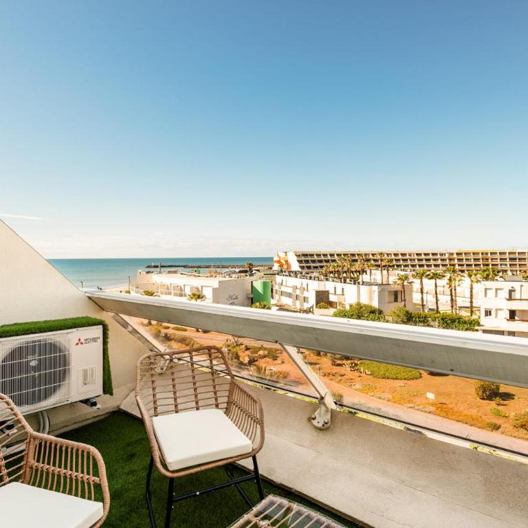 Meerblick-Studio mit Terrasse Résidence Héliopolis Naturistendorf - Apartment - 6