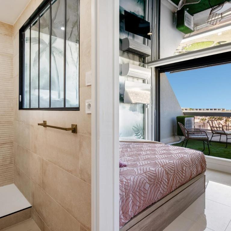 Meerblick-Studio mit Terrasse Résidence Héliopolis Naturistendorf - Apartment - 15