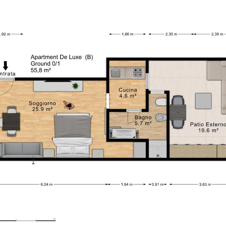The Sea Wind Apartments & Suites - Apartment with Terrace - 15