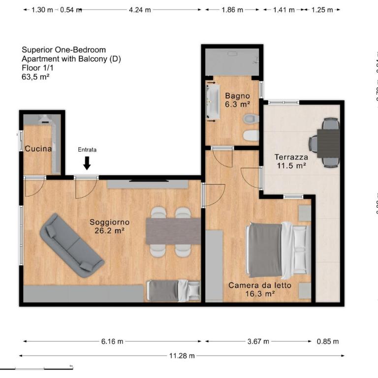 The Sea Wind Apartments & Suites - One-Bedroom Apartment with Terrace - 15