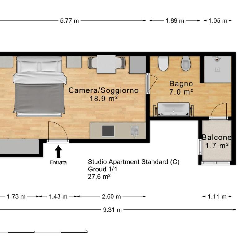 The Sea Wind Apartments & Suites - Standard Studio - 11
