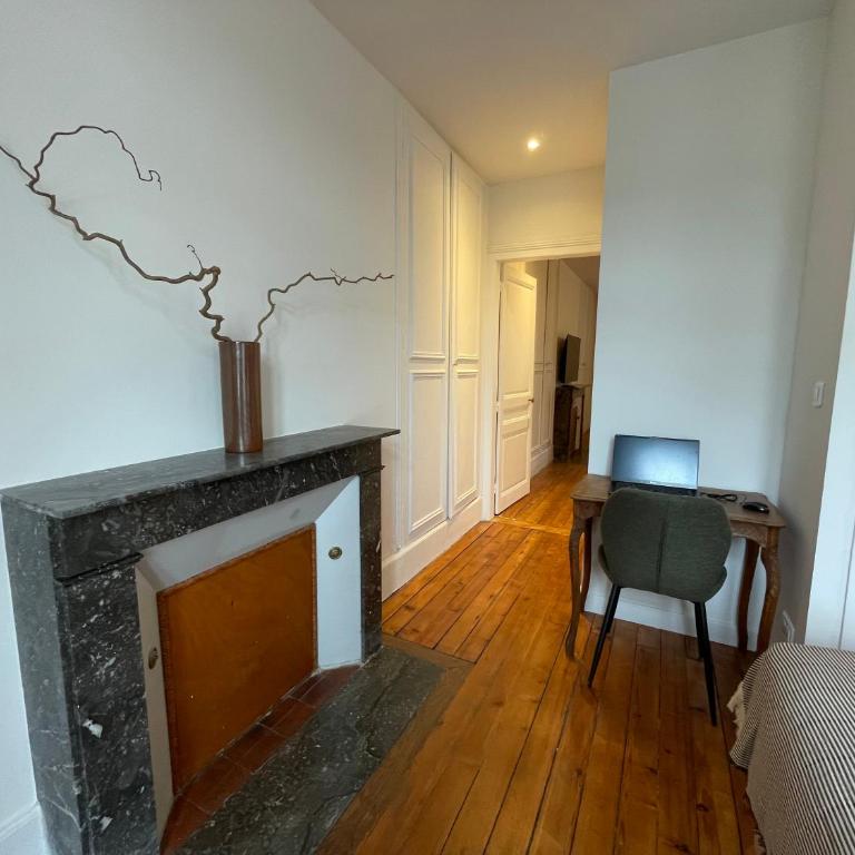 Appartements boutique dans un hôtel particulier rénové Centre & gare Parking privé Villa Vermillon Galerie - Apartamento de 1 dormitorio con vistas al jardín - 18