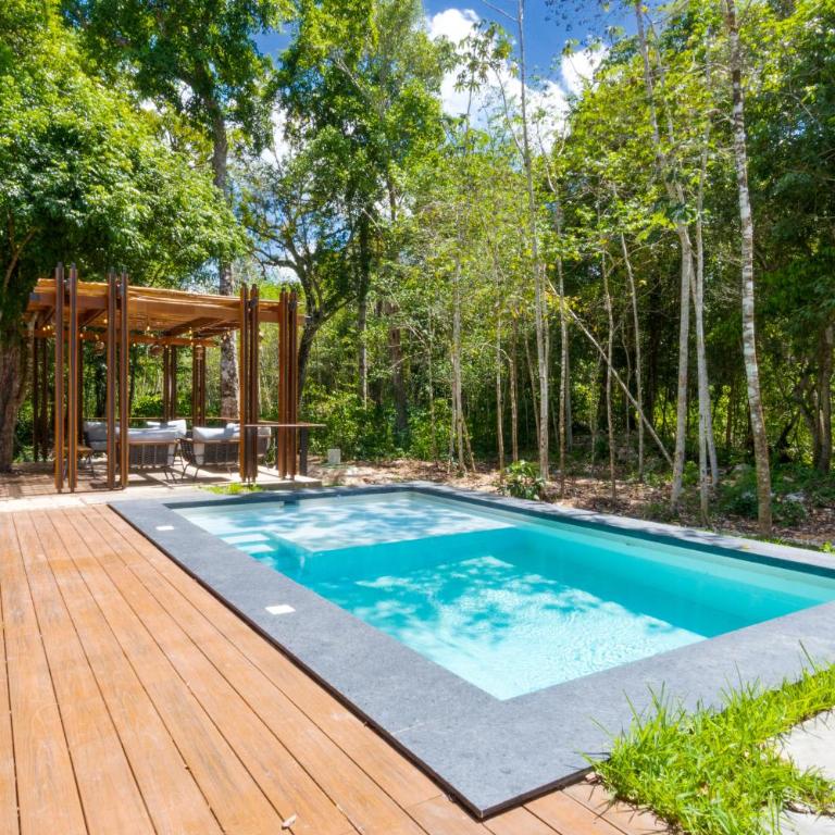Luxury Jungle Retreat - 4 Bedroom Villa with Private Pool and Cenote - fits 14 - Four-Bedroom Vacation Home - 15