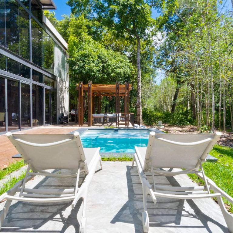 Luxury Jungle Retreat - 4 Bedroom Villa with Private Pool and Cenote - fits 14 - Four-Bedroom Vacation Home - 47