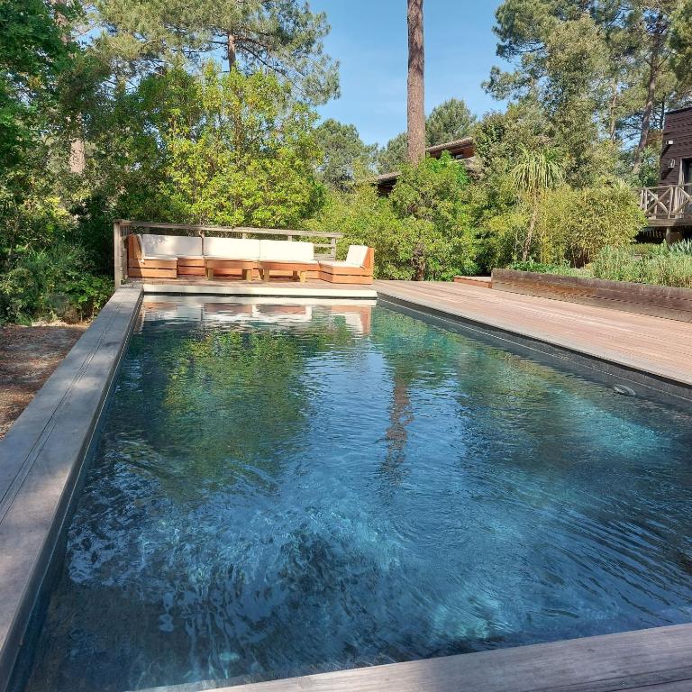 Maison au calme entre Océan et Lac, vue sur le golf, piscine chauffée, classée 4 étoiles - Villa - 29