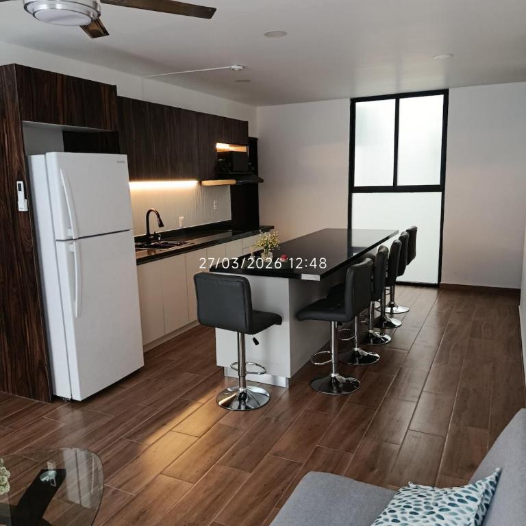 hermoso departamento totalmente equipado ,céntrico, aberca, elevador , estacionamiento privado - Two-Bedroom Apartment with Balcony - 13