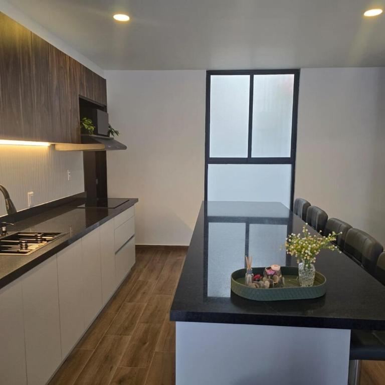 hermoso departamento totalmente equipado ,céntrico, aberca, elevador , estacionamiento privado - Two-Bedroom Apartment with Balcony - 14
