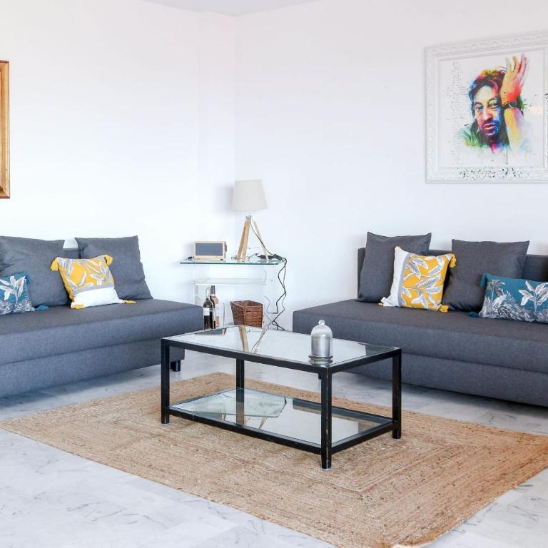Beautiful flat with Sea View Terrace Pool Parking portative AC- BENAKEY - Appartement - 8
