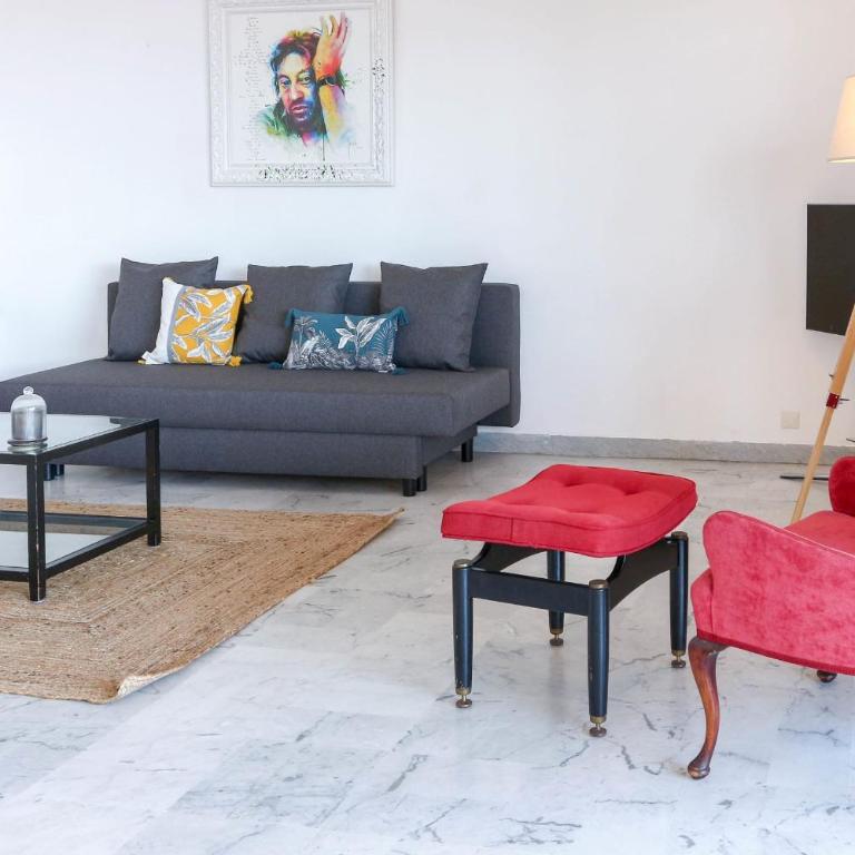 Beautiful flat with Sea View Terrace Pool Parking portative AC- BENAKEY - Appartement - 6