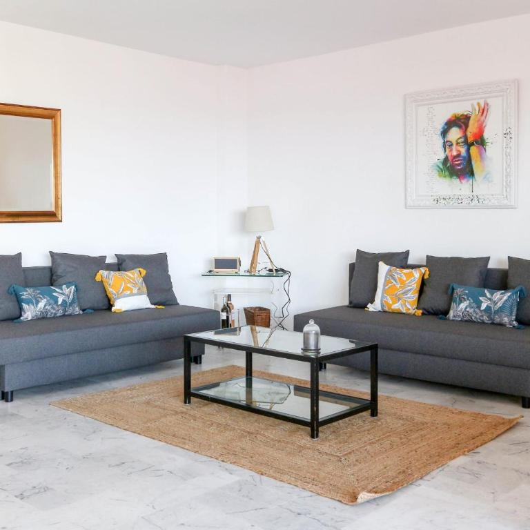 Beautiful flat with Sea View Terrace Pool Parking portative AC- BENAKEY - Appartement - 3