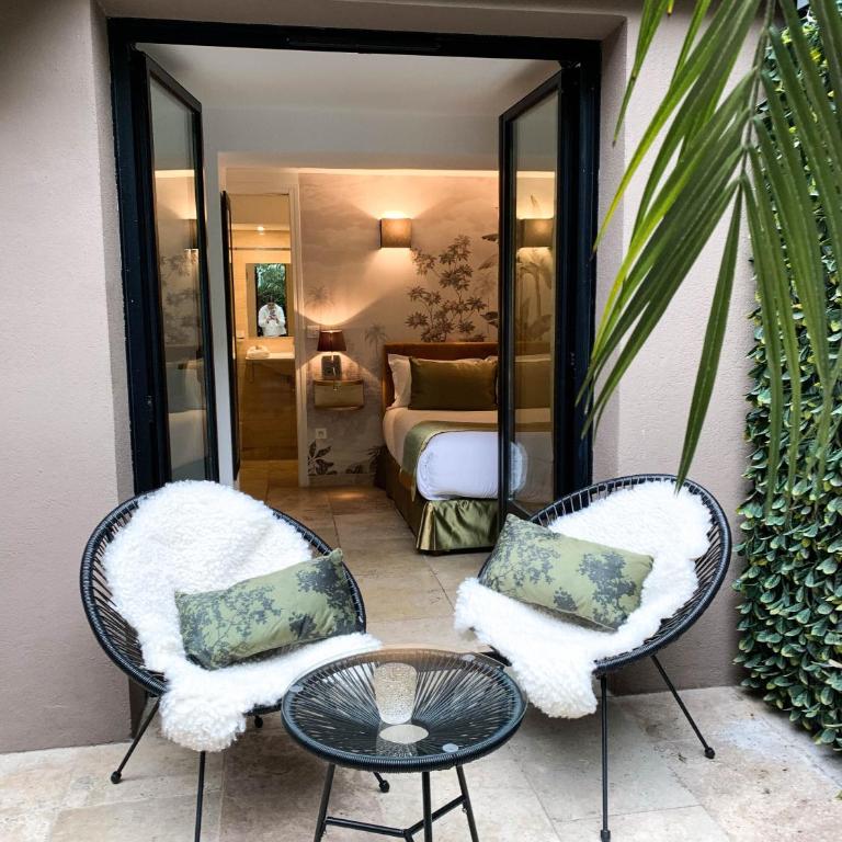 Villa Pruly Hotel Cannes Centre - Chambre Double Deluxe avec Terrasse - 10