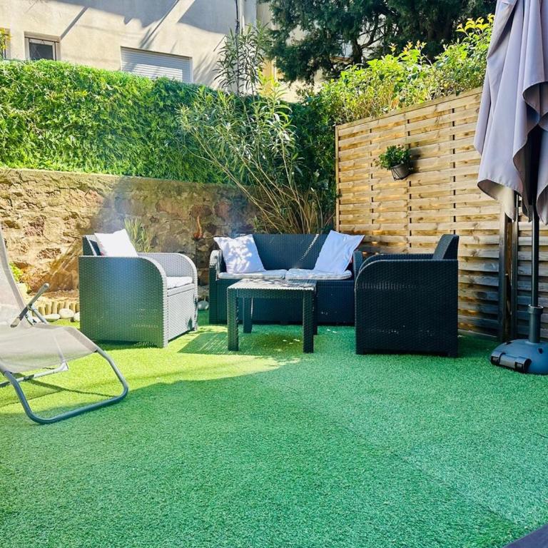 Le Cosy Garden Mer jardin AC & Wi-Fi - Monolocale con Vista Giardino - 1