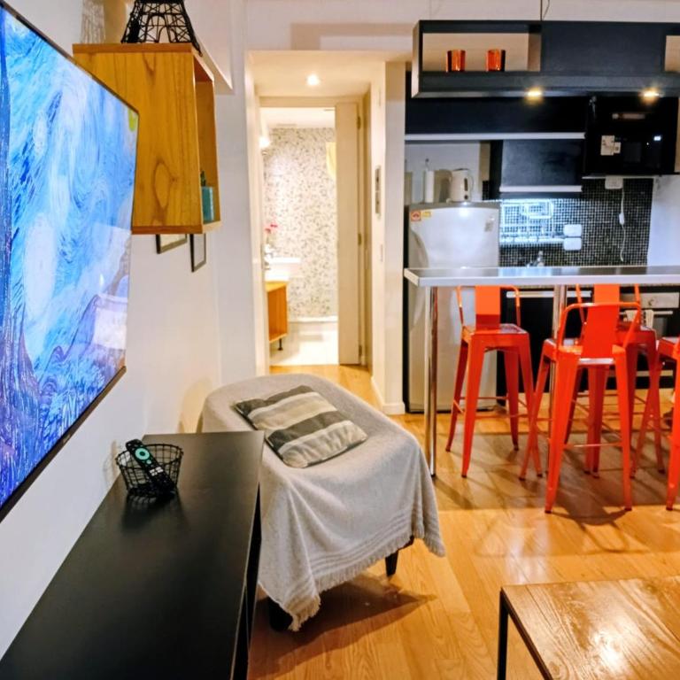 Estudio Moderno en Peña con Balcón y Pileta - Apartamento de 1 dormitorio - 1