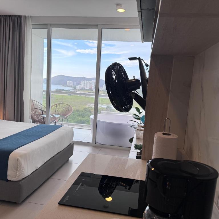 Suite con Jacuzzi y vista al mar piso 14 - Apartamento de 1 dormitorio - 35
