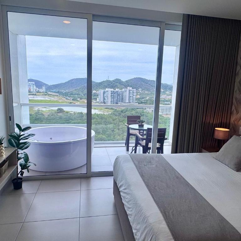 Suite con Lujoso Jacuzzi, Piso 14 y vista al mar - Apartamento de 1 dormitorio - 29